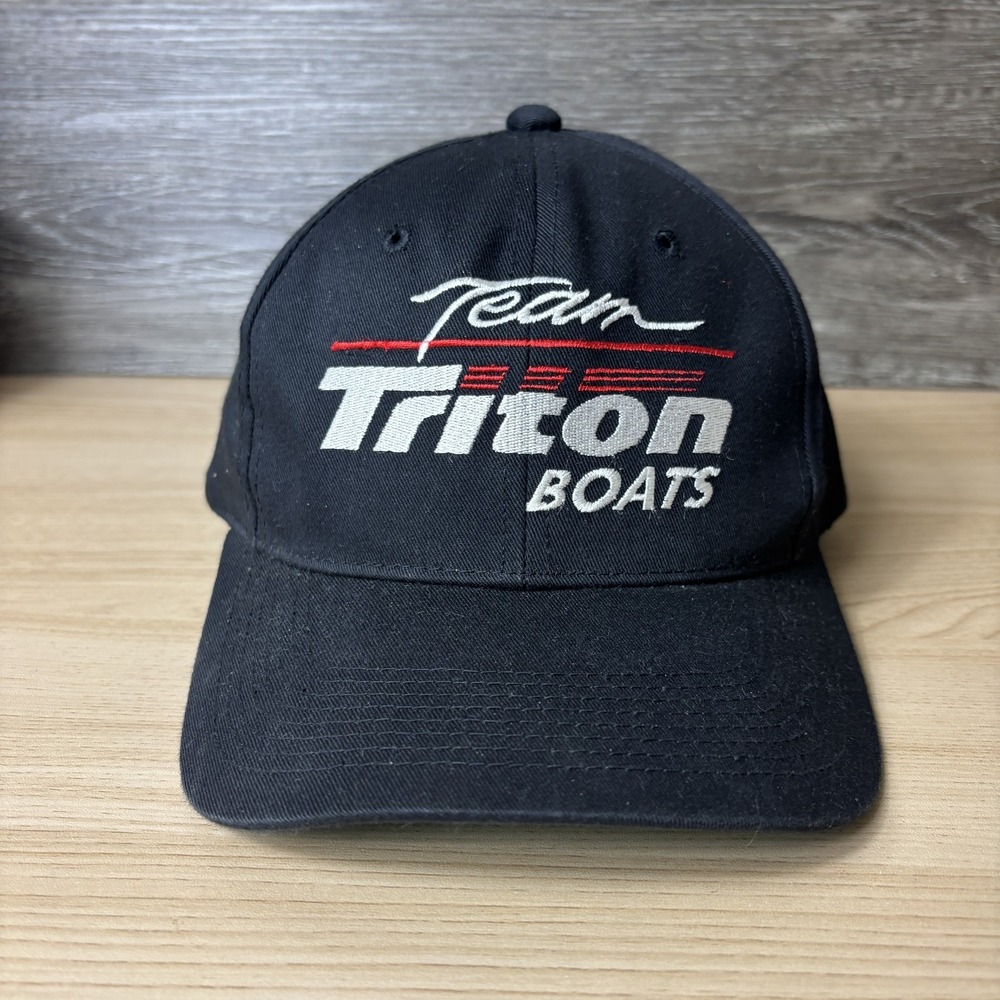Kudzu Team Triton Boats Hat Snapback Embroidered Fishing Mens Black Green Bill